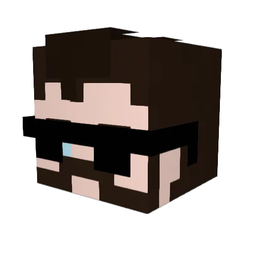 biokonserne Minecraft avatar head, 3D render
