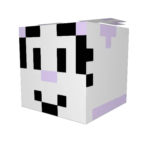 biolumina Minecraft avatar head, 3D render