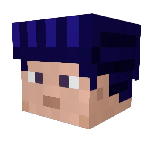 biomecreeper Minecraft avatar head, 3D render