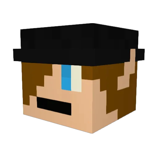 bionicl Minecraft avatar head, 3D render