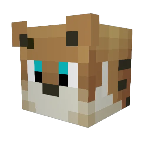 bioovoolf Minecraft avatar head, 3D render