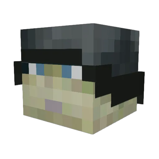 bioshockisreal Minecraft avatar head, 3D render