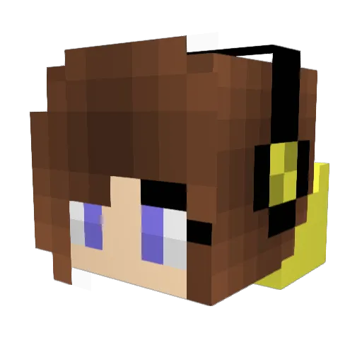 bipolarjoint Minecraft avatar head, 3D render