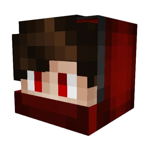 biqsky Minecraft avatar head, 3D render
