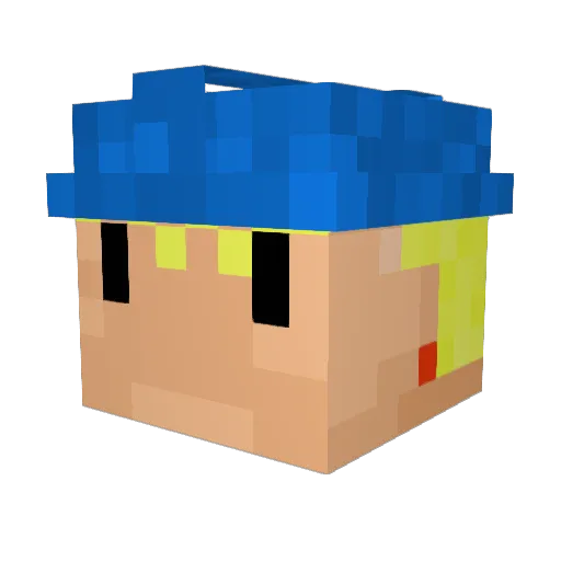 birbgal Minecraft avatar head, 3D render