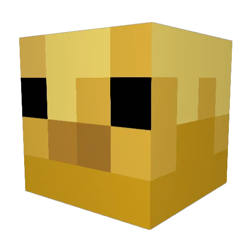 birbp Minecraft avatar head, 3D render