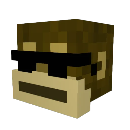 birbulus Minecraft avatar head, 3D render