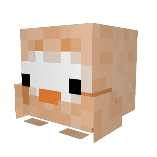 birdV4 Minecraft avatar head, 3D render