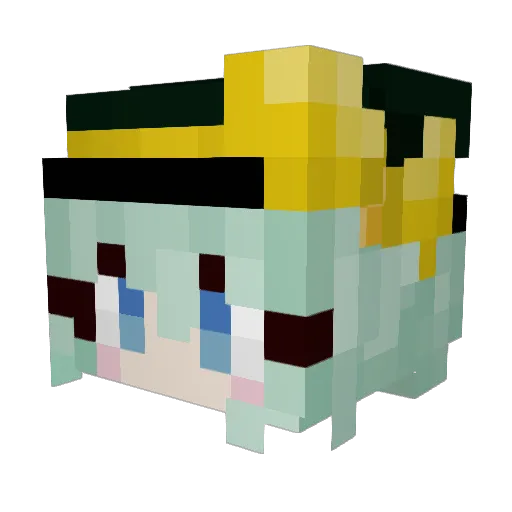 birdie2k Minecraft avatar head, 3D render