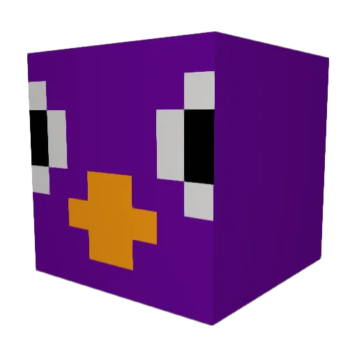 birdkween Minecraft avatar head, 3D render