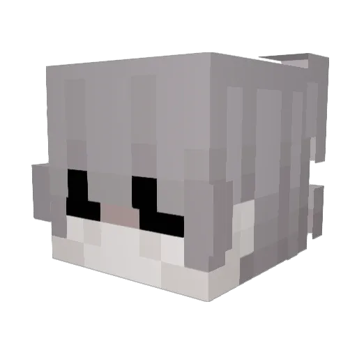 birei Minecraft avatar head, 3D render