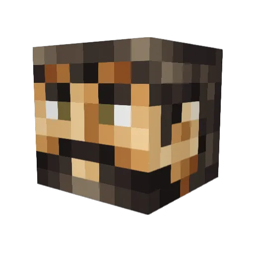 birginus Minecraft avatar head, 3D render