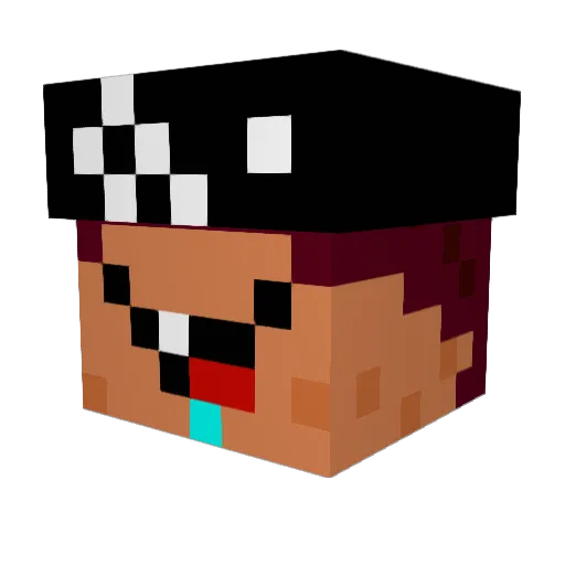 biroingo Minecraft avatar head, 3D render