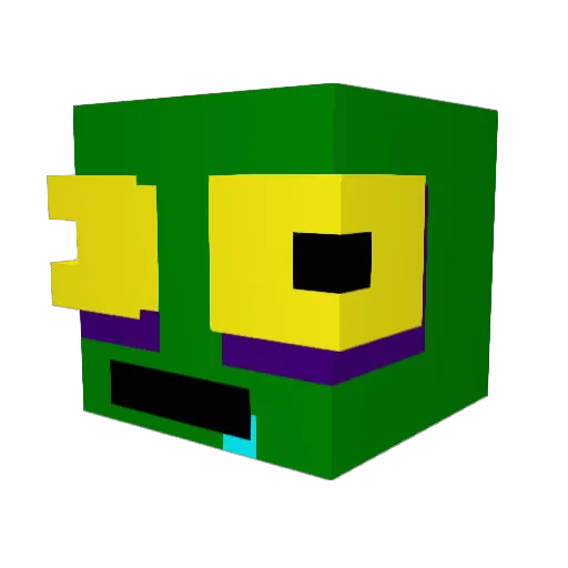 birriass Minecraft avatar head, 3D render