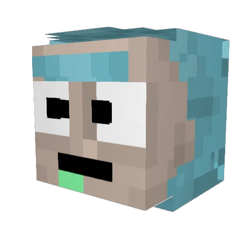 birthdates Minecraft avatar head, 3D render