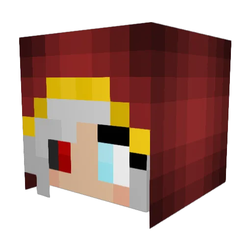 birthtodeath Minecraft avatar head, 3D render