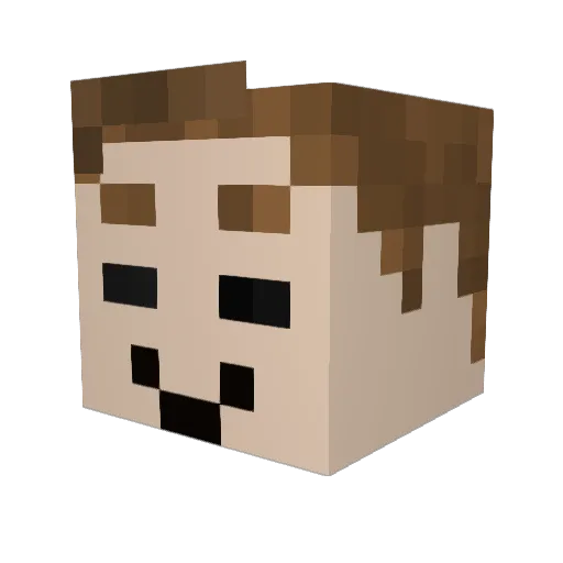 biscuitbradley Minecraft avatar head, 3D render