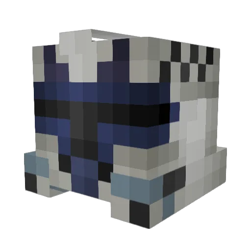 bisexual10 Minecraft avatar head, 3D render