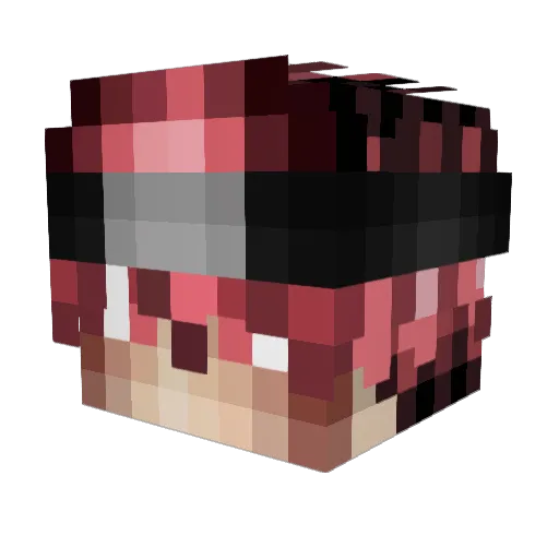 bisheyy Minecraft avatar head, 3D render