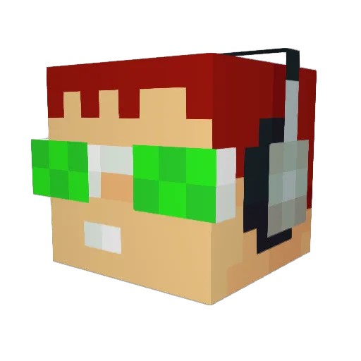 biskmatar100 Minecraft avatar head, 3D render