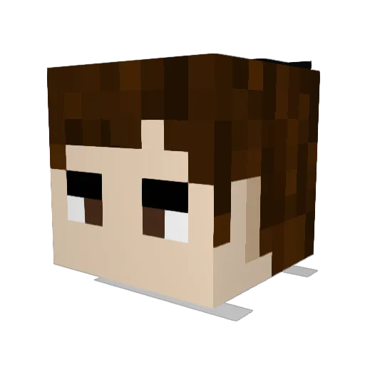 bisonfrey Minecraft avatar head, 3D render