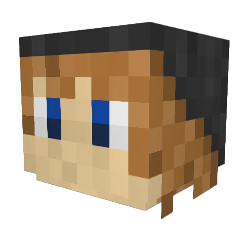 bisounoob Minecraft avatar head, 3D render