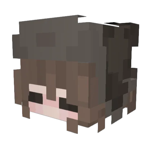 bisqwite Minecraft avatar head, 3D render
