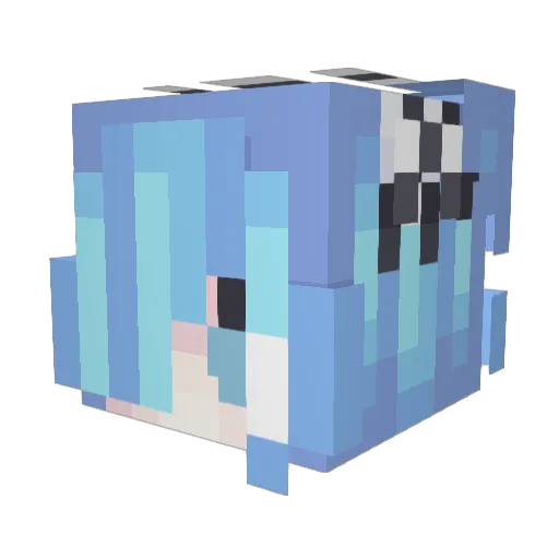 bisschenmeth Minecraft avatar head, 3D render