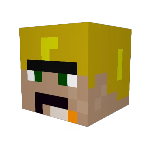bistdufit Minecraft avatar head, 3D render