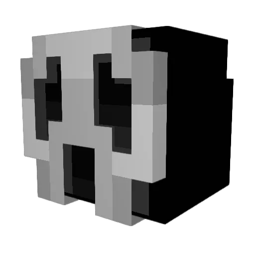 bitcoinirl Minecraft avatar head, 3D render