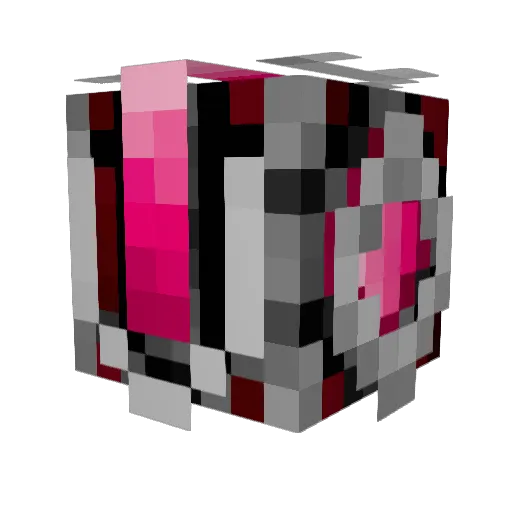 bitcolor Minecraft avatar head, 3D render