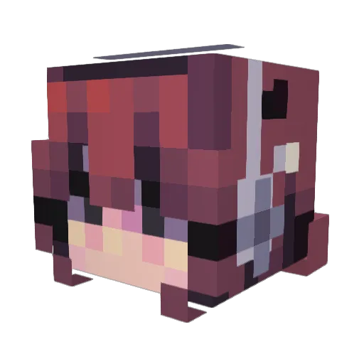 biteattack Minecraft avatar head, 3D render