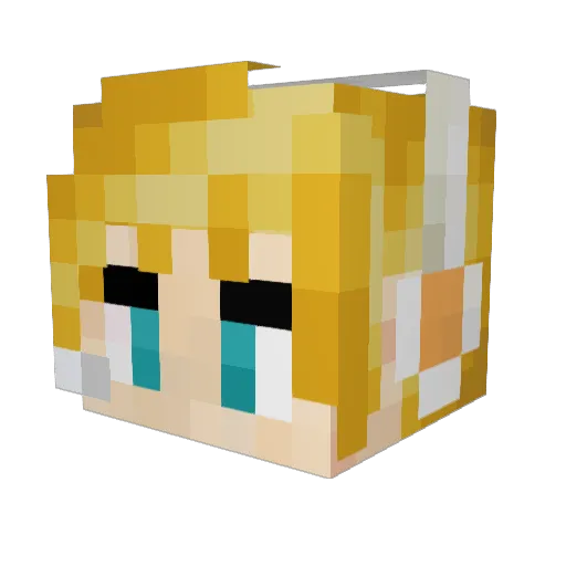 biteco Minecraft avatar head, 3D render