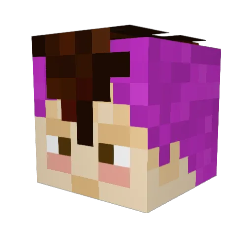 bitemarez Minecraft avatar head, 3D render