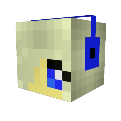 bitesized1 Minecraft avatar head, 3D render