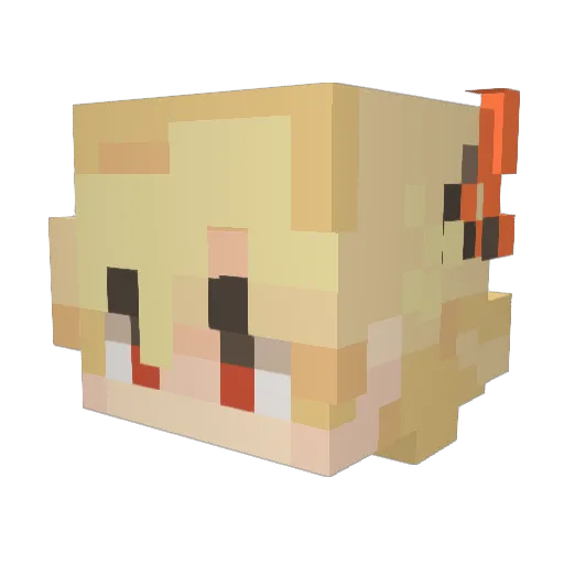 biteymiso Minecraft avatar head, 3D render