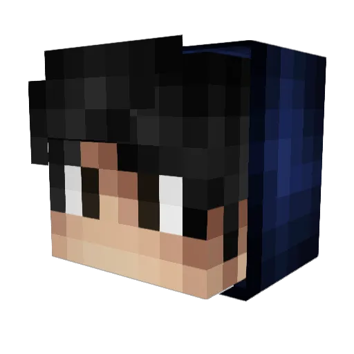 bitfoot Minecraft avatar head, 3D render