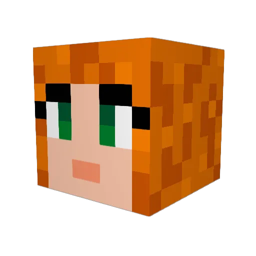 biting_the_sun Minecraft avatar head, 3D render