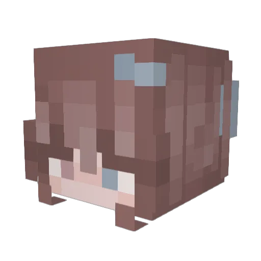 bitlohmeal Minecraft avatar head, 3D render