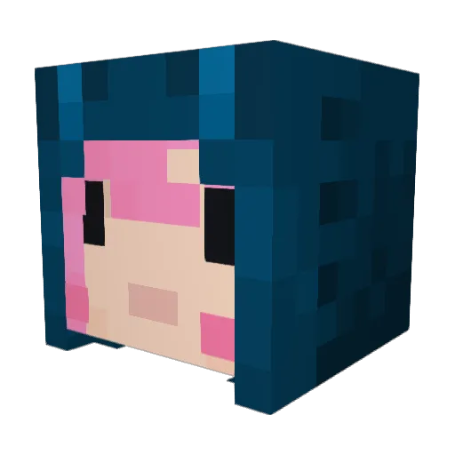 bitlycat Minecraft avatar head, 3D render