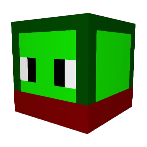bitosMC Minecraft avatar head, 3D render