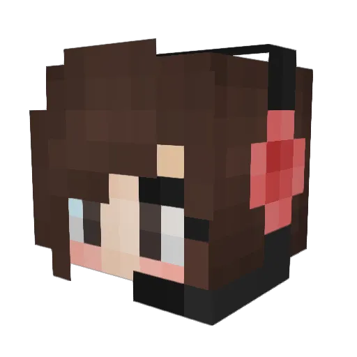 bitosh Minecraft avatar head, 3D render