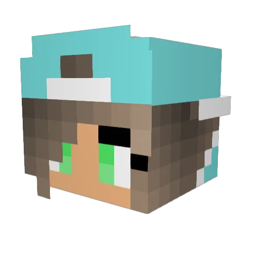 bitsofc Minecraft avatar head, 3D render