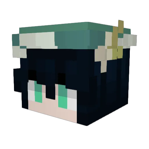 bitsofcool Minecraft avatar head, 3D render
