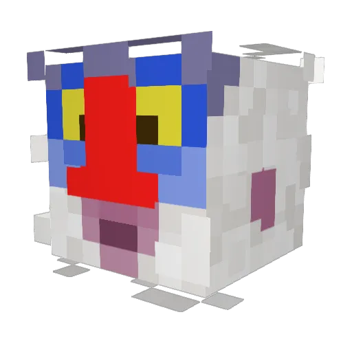 bitterblacklady Minecraft avatar head, 3D render