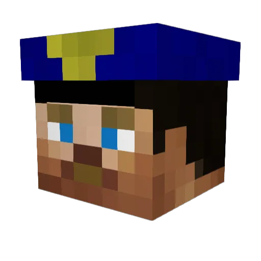 bitty0505 Minecraft avatar head, 3D render