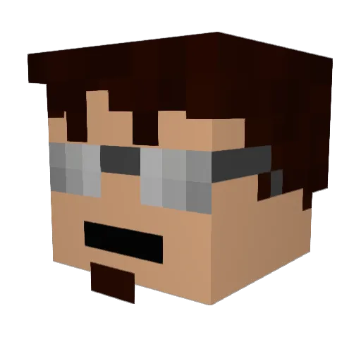 bitui Minecraft avatar head, 3D render