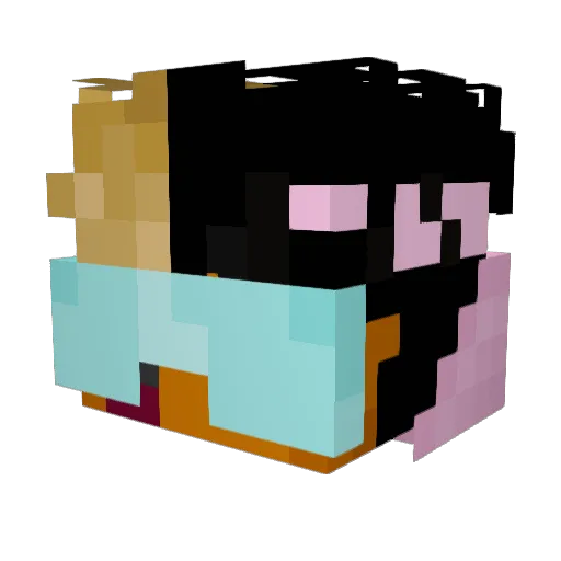 bityPL Minecraft avatar head, 3D render