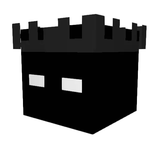 biutiful Minecraft avatar head, 3D render
