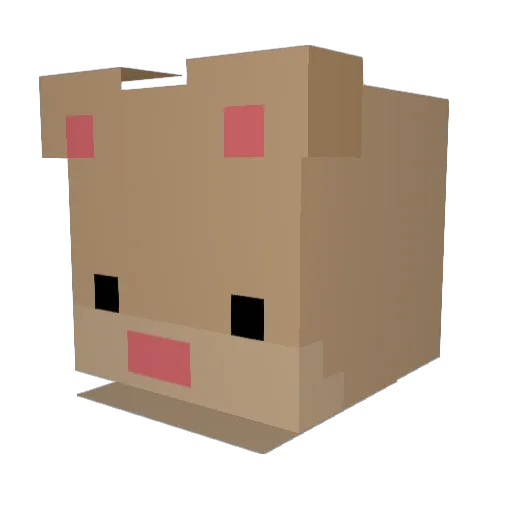 biv_ Minecraft avatar head, 3D render
